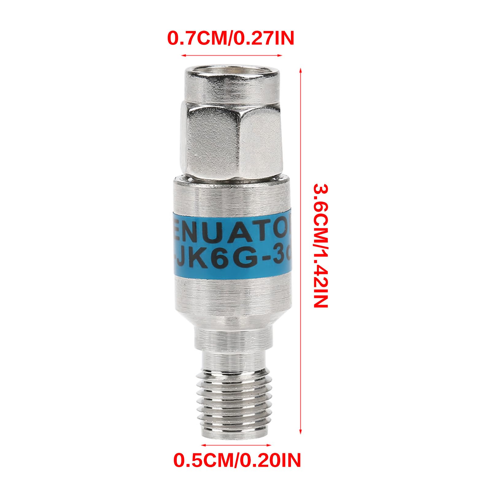 Attenuatore Coassiale, 3 Pezzi Sma-Jk Attenuatore Coassiale Rf Maschio-Femmina, Attenuatore 2W 50Ω 1-30dB Per Varie Applicazioni Che Richiedono Un Livello Di Potenza Regolato (10dB)