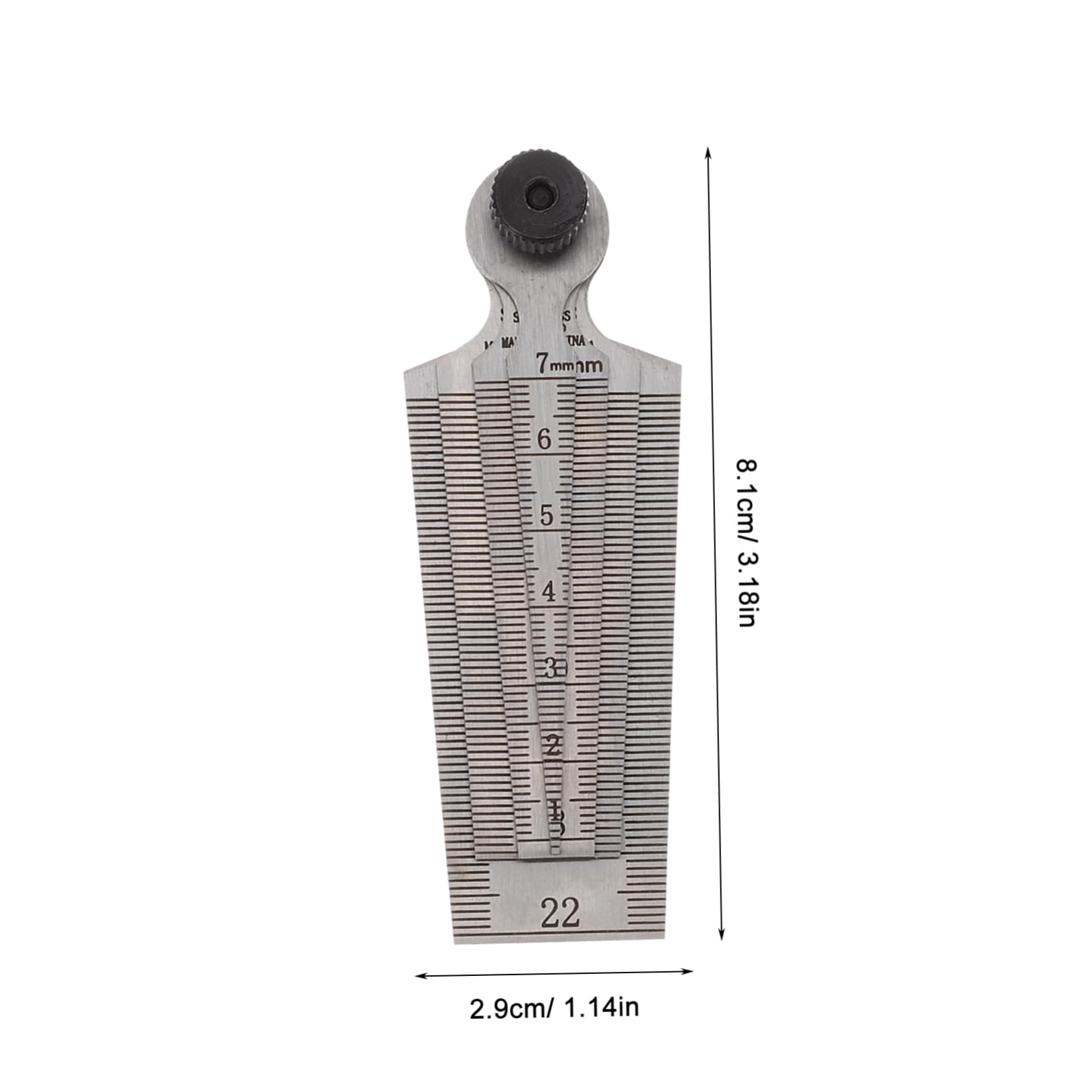 VILLFUL 4pcs Gap Gauge Feeler Gauges Fail Gauge Thickness Gauge Tool for Measuring Gap Width Gaps Gauge Width Measuring Tool Thickness Measuring Tool Gap Measuring Tool Stainless Steel