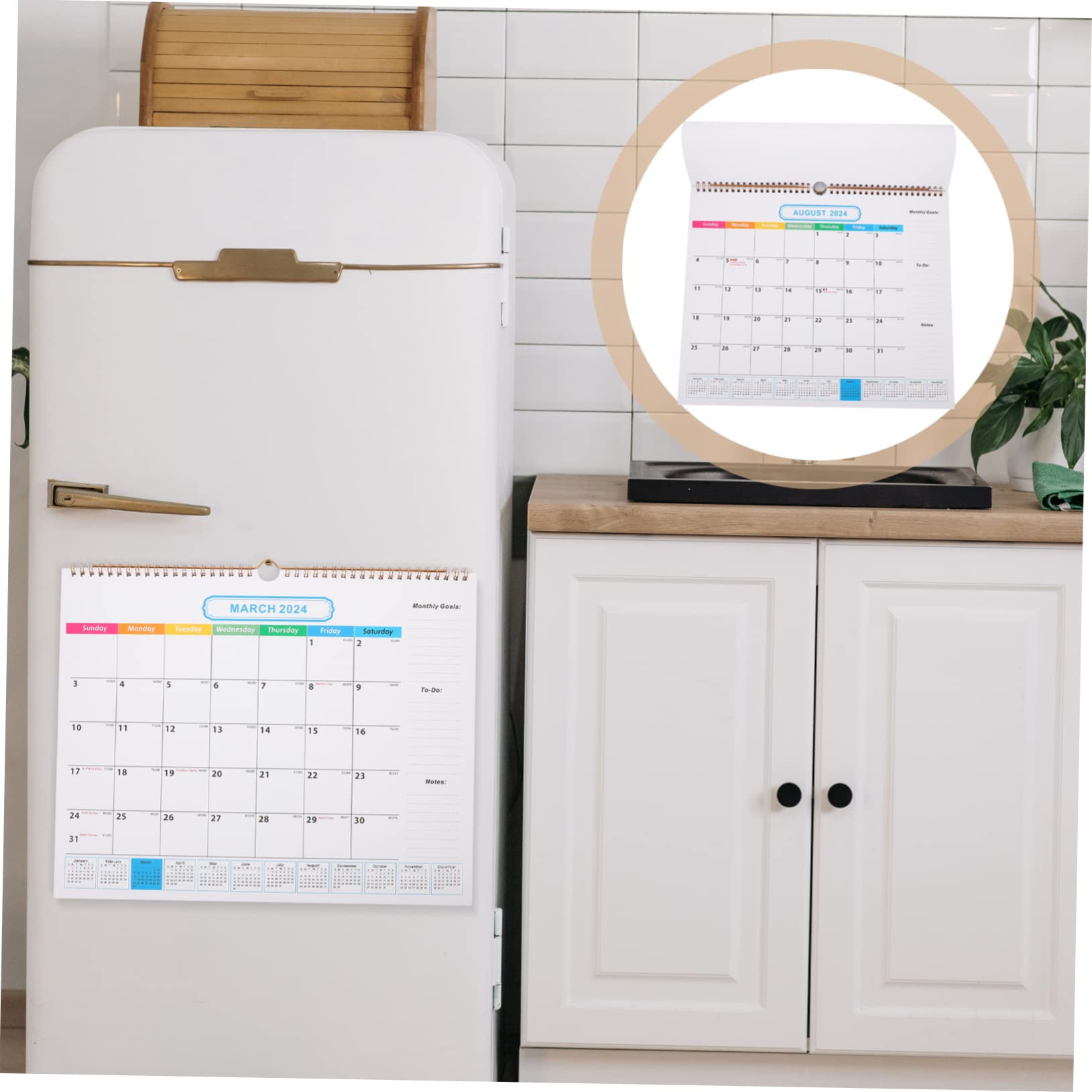 SEWACC 2stücke Wandkalender Monate Hängender Kalender Mit Handreißbaren Blättern Für Büro Schule Und Zuhause Organisieren Von Terminen Und Abwischbar Und Praktisch