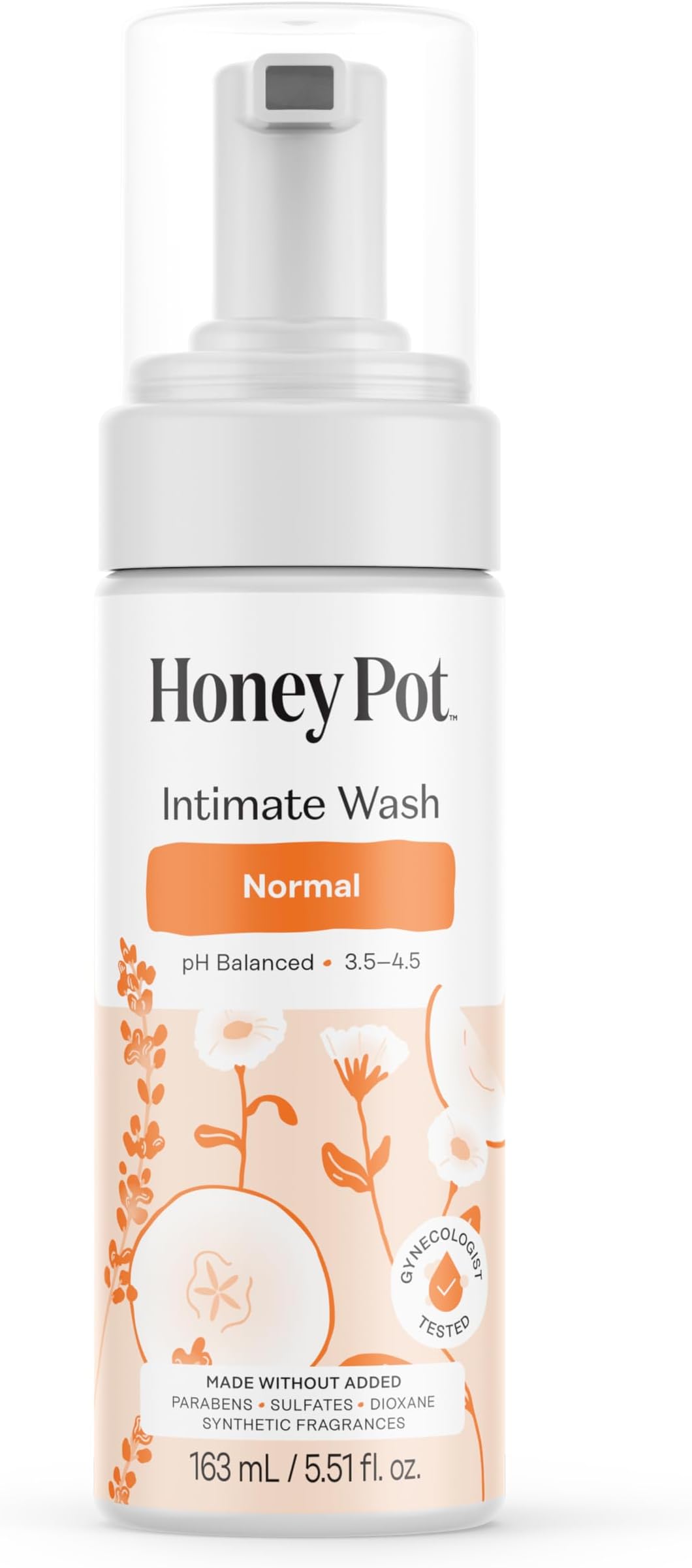 Foaming Wash, Normal, 5.51 fl oz (163 ml), The Honey Pot Company
