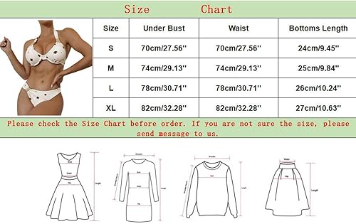 Miniatura 3 de JUNGE Bikini Set for Women Bathing Suits Push Up Halter Bandage Bikinis Floral Printed Swim Bottoms Beach Two Piece Swimsuits