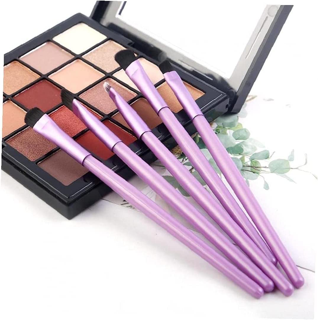 5pcs Professional Travel Portable Mini Eye Makeup Brushes Set Smudge Eyeshadow Eyeliner Eyebrow Brush Lip Make Up Brush Kit Stylish
