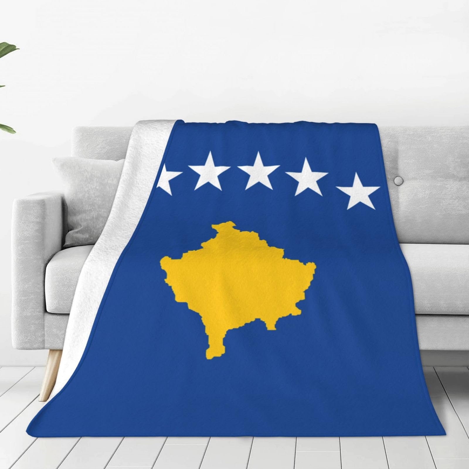 Couverture polaire Kosovo douce et chaude pour lit et canapé
