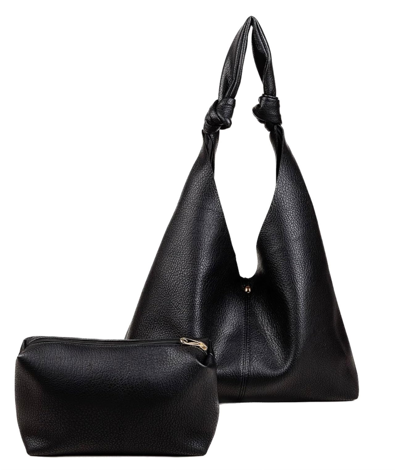 YukograssLarge Clutch Purses for Women, Knoted Woven Top Handle Handbag for Women, Soft Leather Shoulder Hobo Undergram Bag