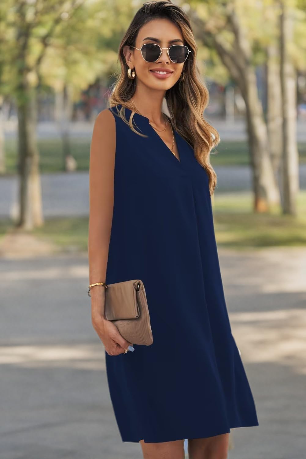 ANFTFH Women's Sleeveless Dresses 2026 V Neck Casual Trendy Dresses（S-2XL） - Image 6