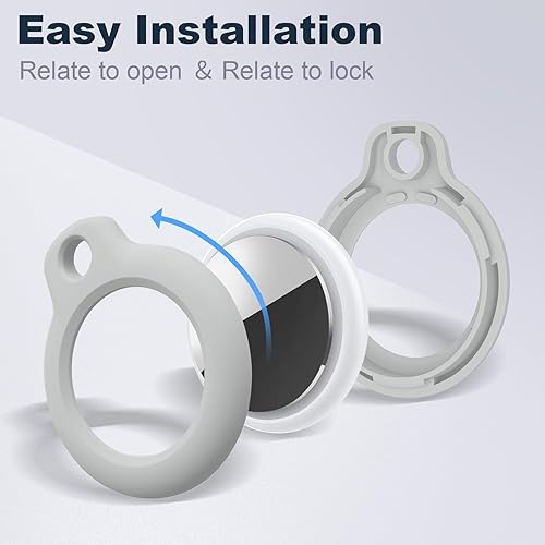 Miniatura 21 de Funda para AirTag con llavero, a prueba de golpes y antiarañazos, accesorios para localizadores GPS, para bolsos y maletas, transparente F5-Clear