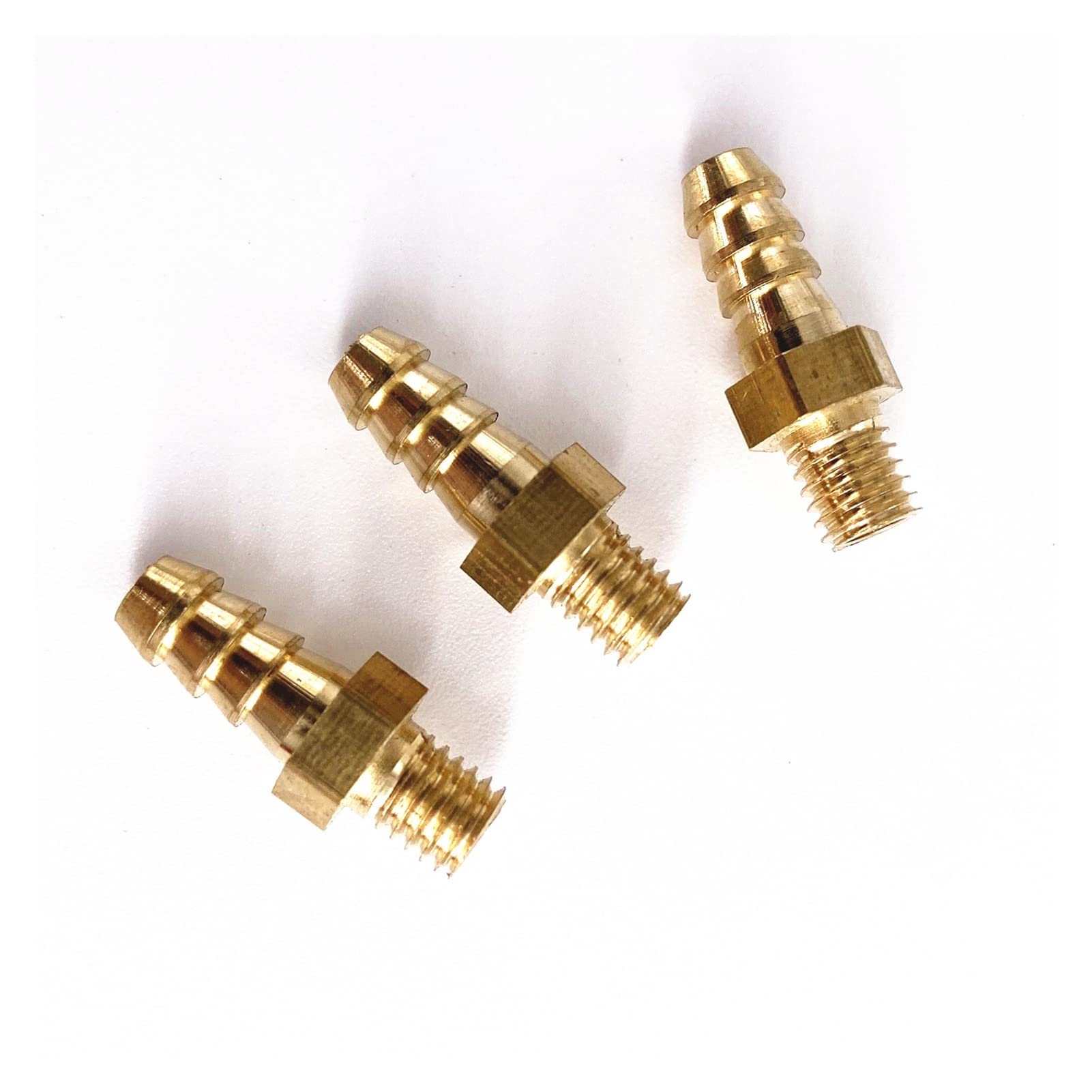 Raccord en laiton M8 mâle vers cannelure 8mm usiné pour tuyau métrique