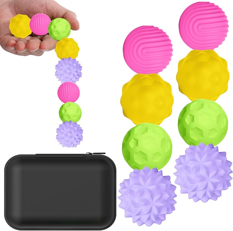 Bolas Fidget magnéticas de silicona BUSOHA - Paquete de 8 juguetes Fidget para adultos