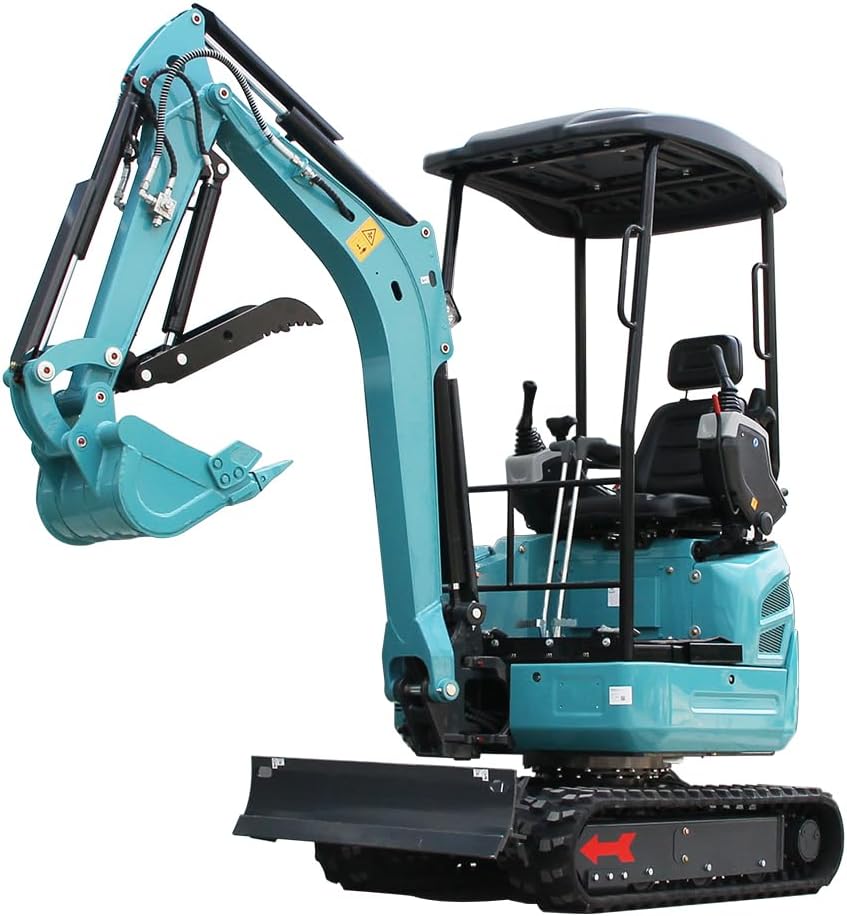 Heavy-Duty 2.2 Ton Mini Excavator, With 16.5 HP Diesel KubotaEngine, Pilot Controls Track Extension Side Swing Boom Trench Digger for for Construction, US In Stock