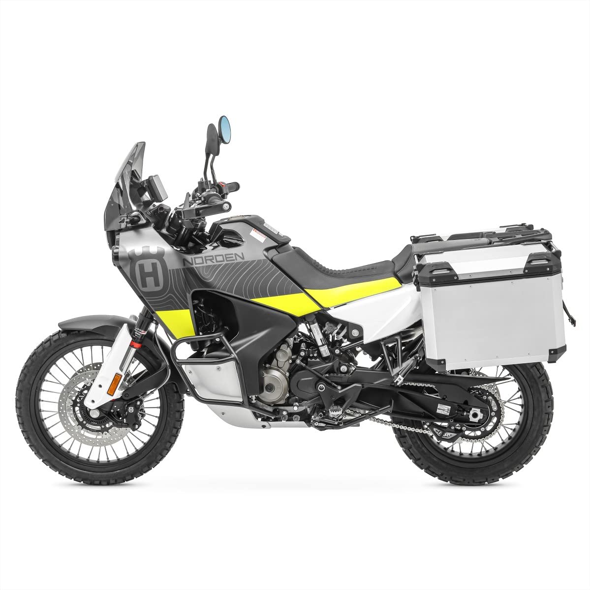Alu-Koffer + Kofferträger für BMW R 1250 GS Adventure 19-24 QP48 Silber