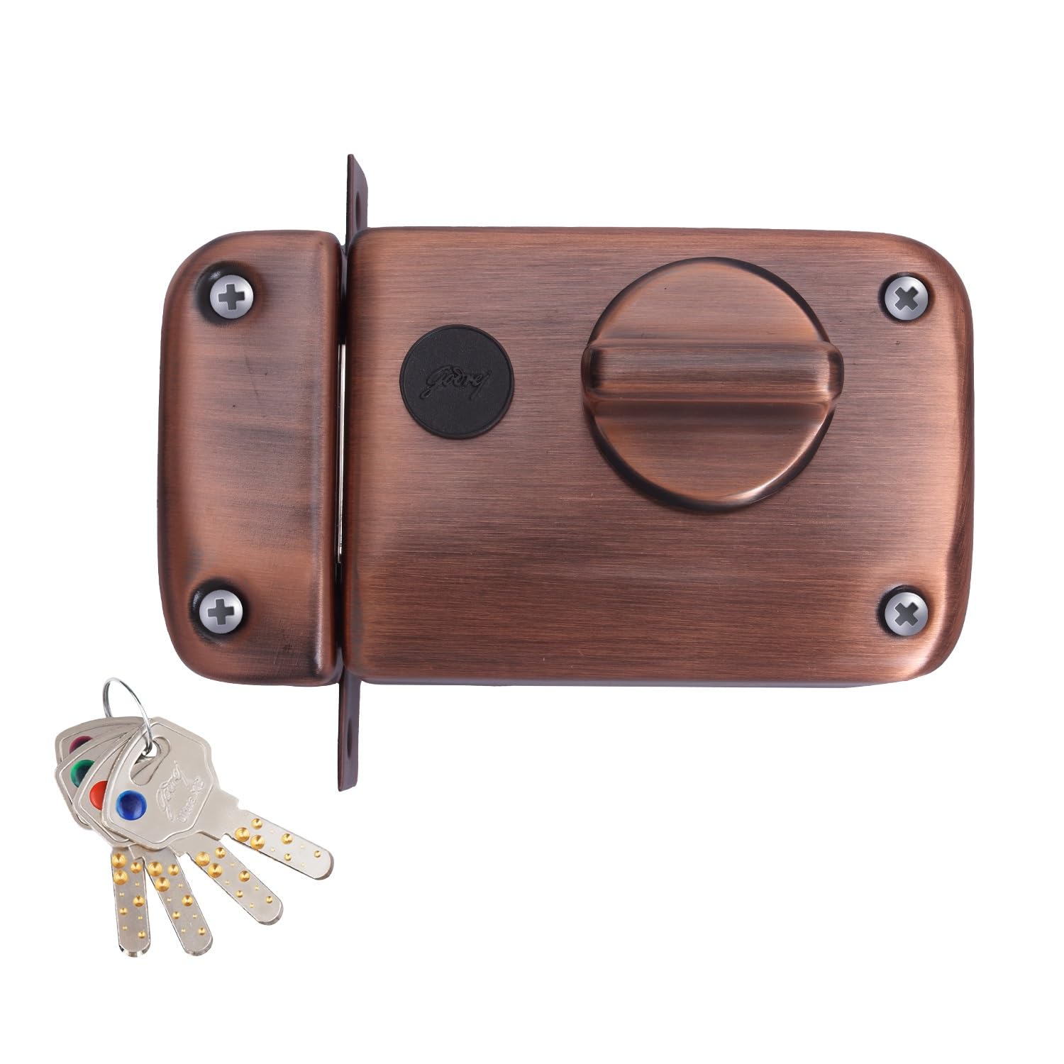 Godrej Rim Lock I Ultra XL+ I 1CK Deadbolt I for Home Main Door I for Outside Opening Main & Safety Door I Left/Right-Handed Doors I Manual Locking I 4 Keys l 5-Year Warranty l Antique Brass Finish (B0C7CJYSQB) Amazon Price History, Amazon Price Tracker