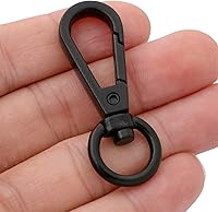 Vista 3 de BIKICOCO Perno de gatillo giratorio de 1/2 pulgada, gancho a presión, cierre de pinza de langosta, clip de resorte, extremo de junta tórica, negro