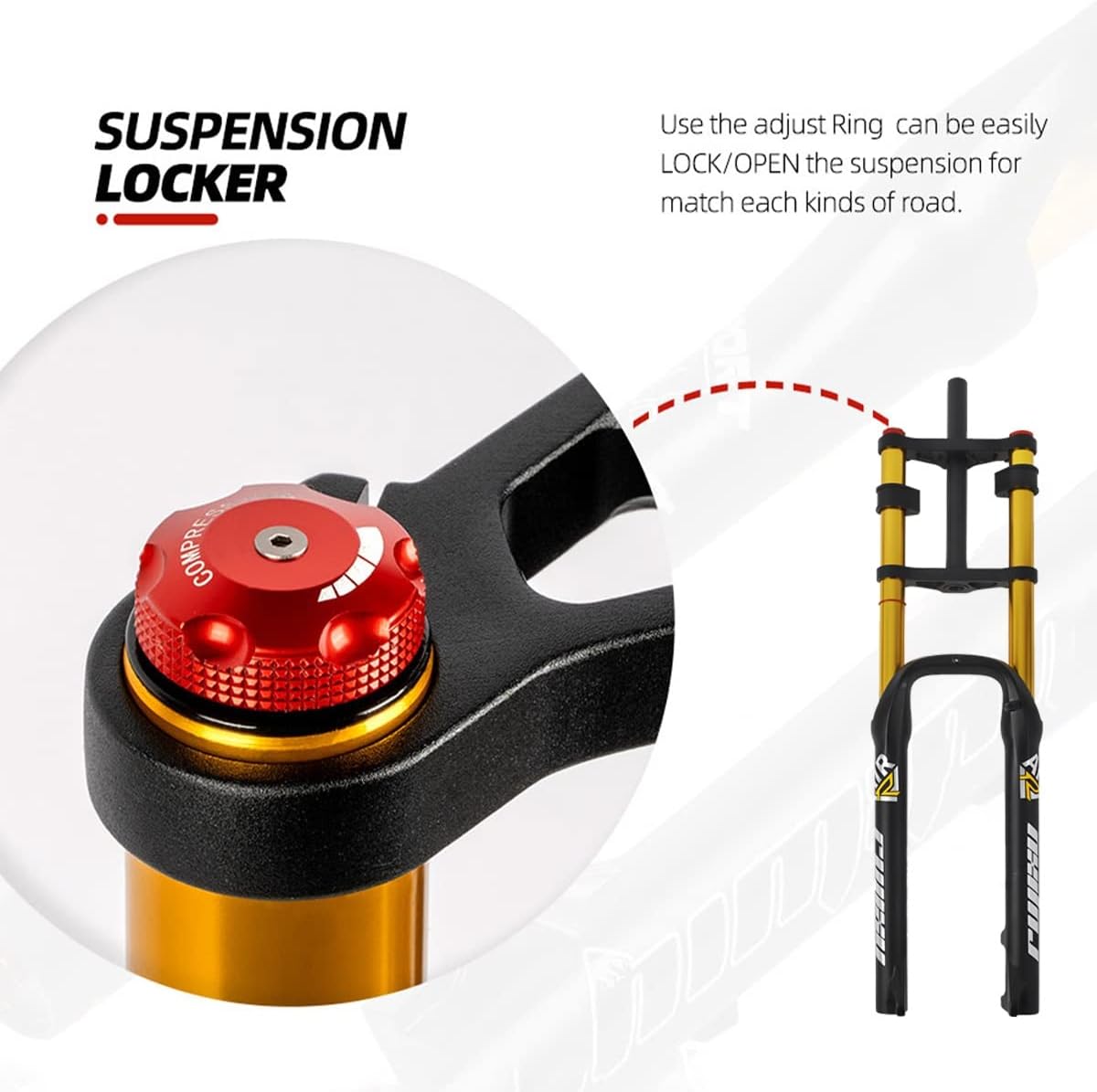 26インチ MTB トラベル 150mm オールマウンテンバイク エアフロントフォーク 4.0 ファットタイヤ ダンピング調整 QR