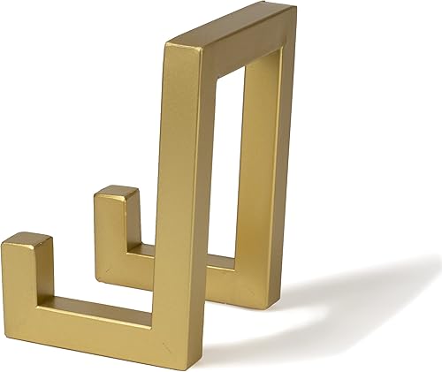 Miniatura 2 de Red Co. Soporte de marco de fotos de metal de estilo industrial de 8 pulgadas de alto y caballete de exhibición, oro mate