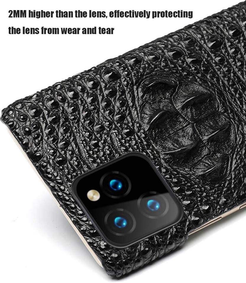Étui en cuir pour iPhone 11 Pro Max chic motif crocodile de Kanuz