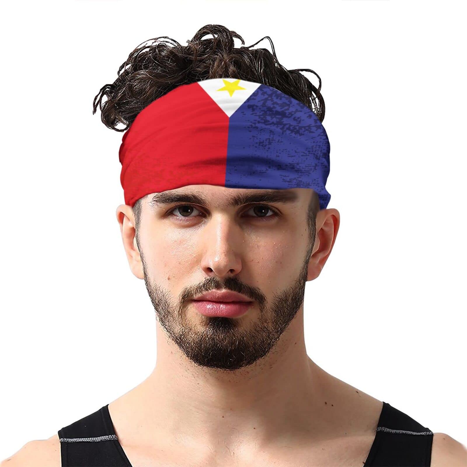 Filipino Flag Multi-Functional Headband Face Mask Sports Bandana Cycling Scarf Neck Headwear