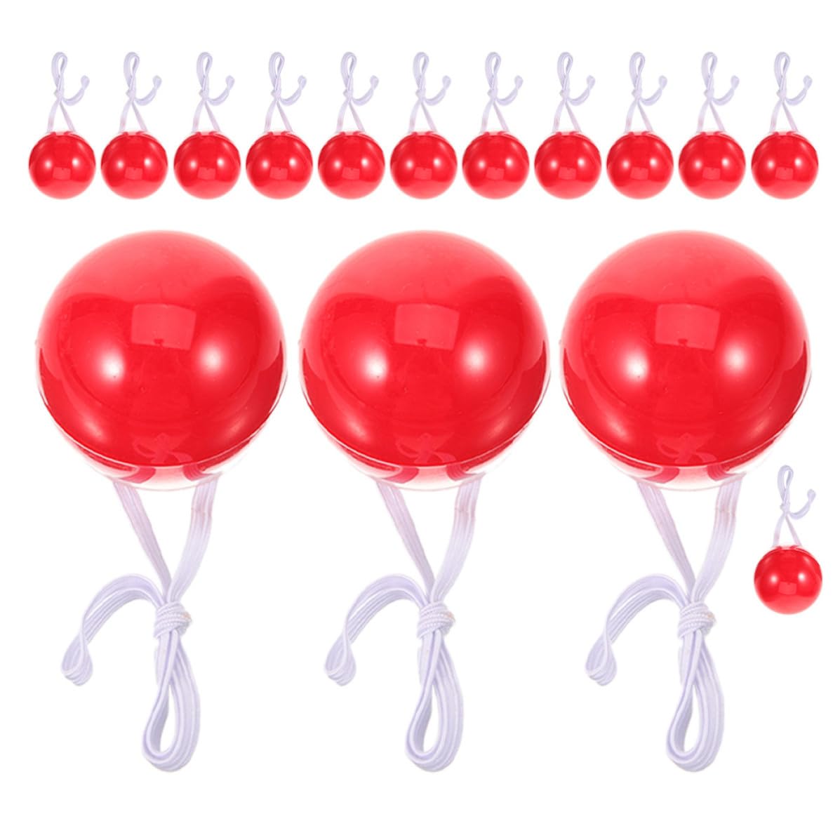 COHEALI 15 Pezzi Naso da Clown Rosso Lampeggiante in Plastica per Costume Design Unico, Facile da Usare senza Batterie Aggiuntive, per Performance Teatrali e Feste