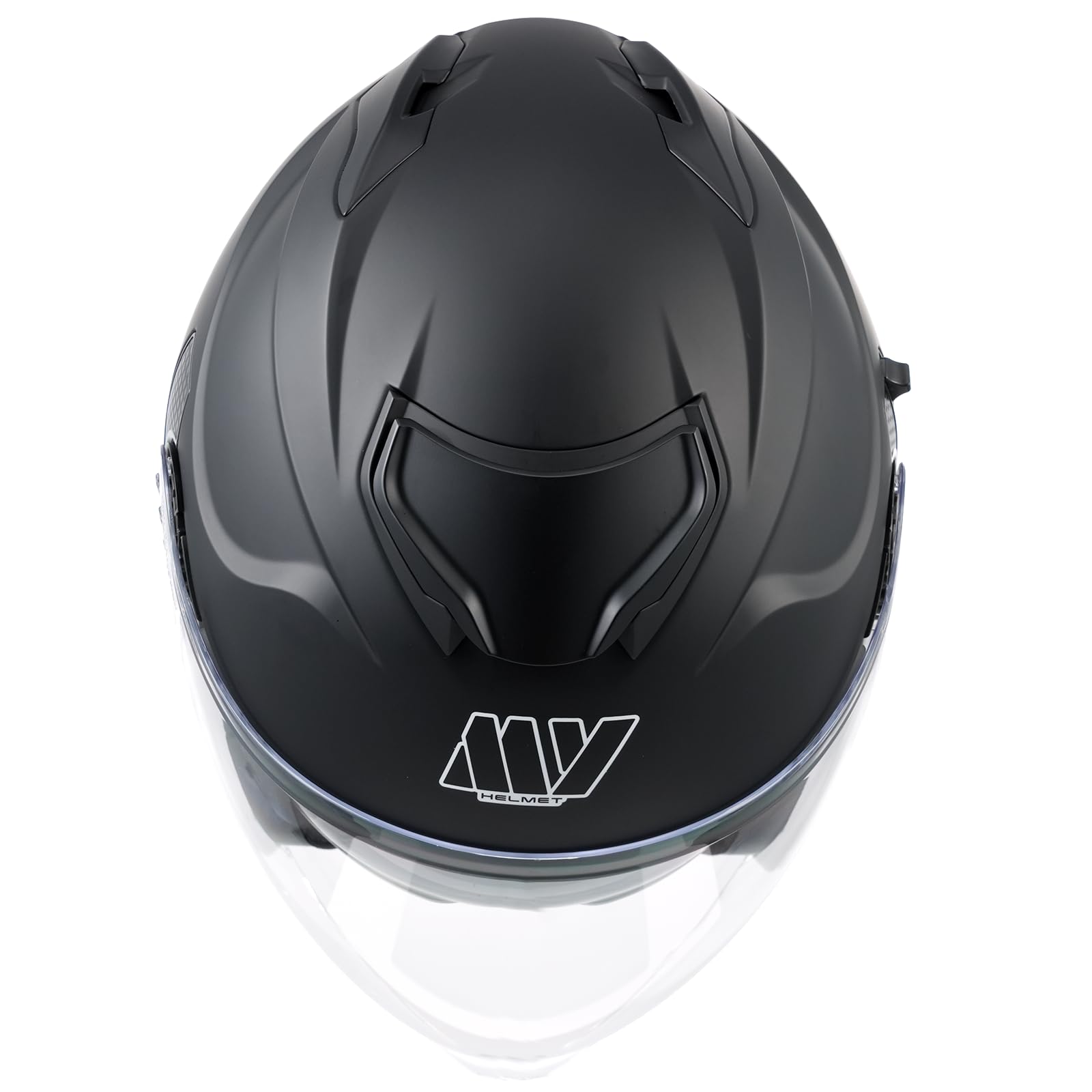 MY Casque Moto Jet Scooter 835, Homologué ECE 22.06 avec Double Visière pour Hommes et Femmes
