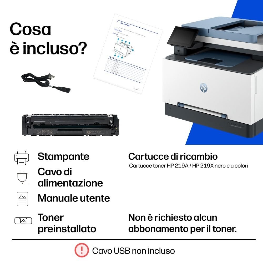 HP Color LaserJet Pro 3302fdw Stampante Multifunzione A4, Stampa Fronte e Retro Automatico, 25 ppm, USB, Wi-Fi, Ethernet, Fax, Copia, Scansiona, ADF 50 Fogli