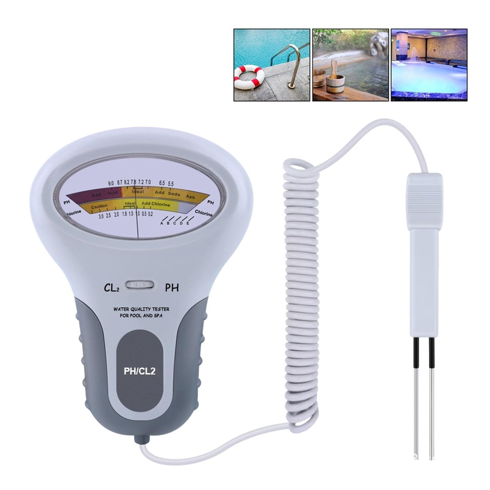 JVDDI Residual Chlorine Tester Portable 2In1 PH Chlorine Meter PC-102 PH Chlorine Water Quality Device