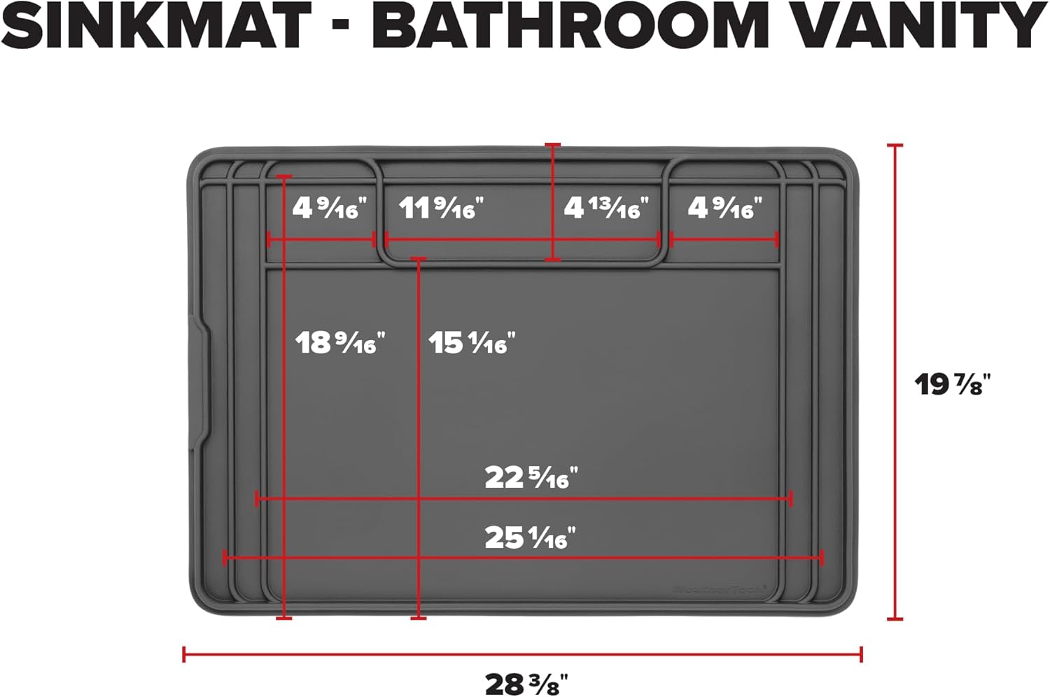 WeatherTech SinkMat – Waterproof Under Sink Liner Mat for Kitchen Bathroom – 28” x 19” Inches - Durable, Flexible Tray – Home undersink Organizer Must Haves, Tan