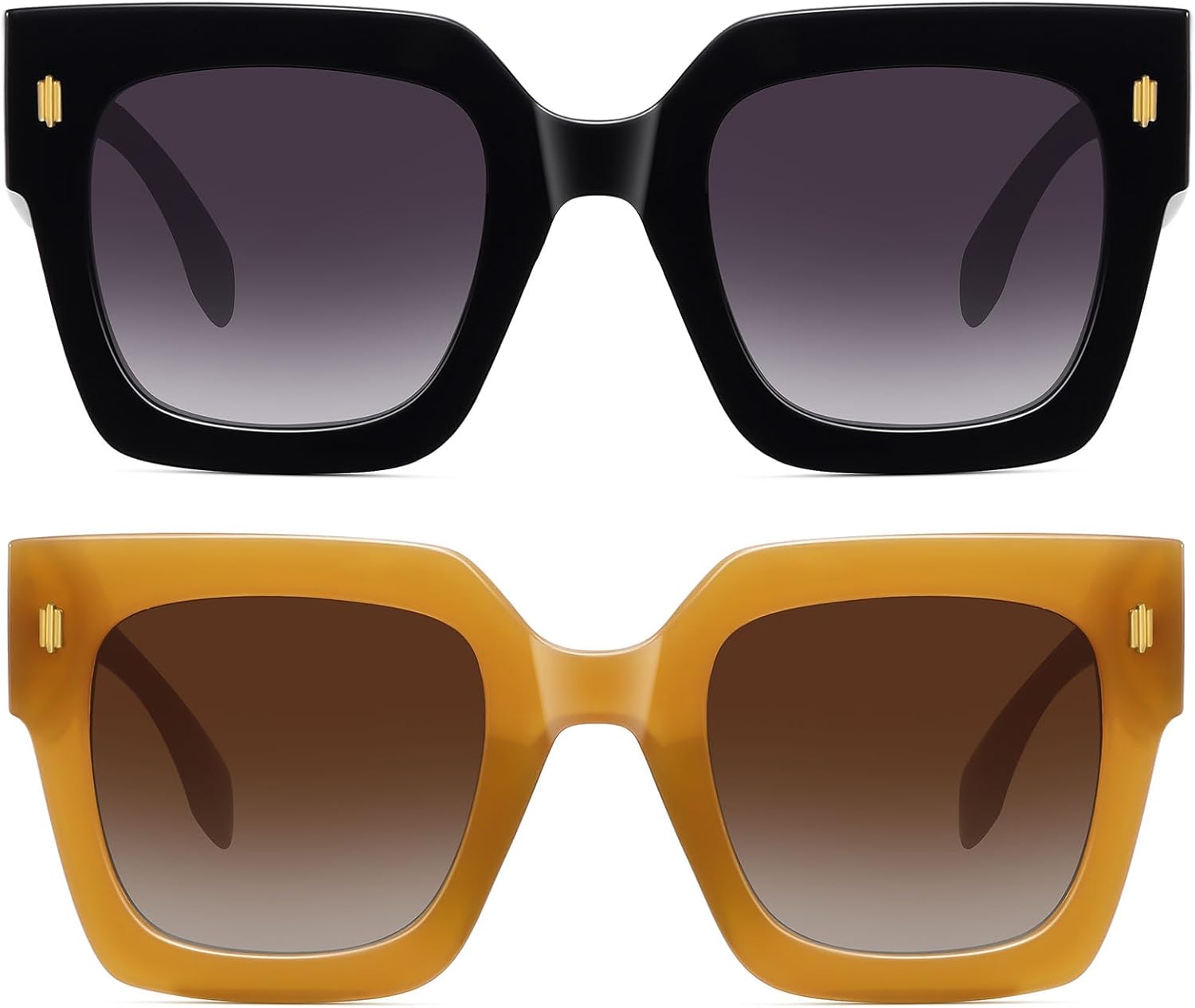 STORYCOAST Retro Square Sunglasses for Women Men Trendy Oversized Sunnies Big Shades