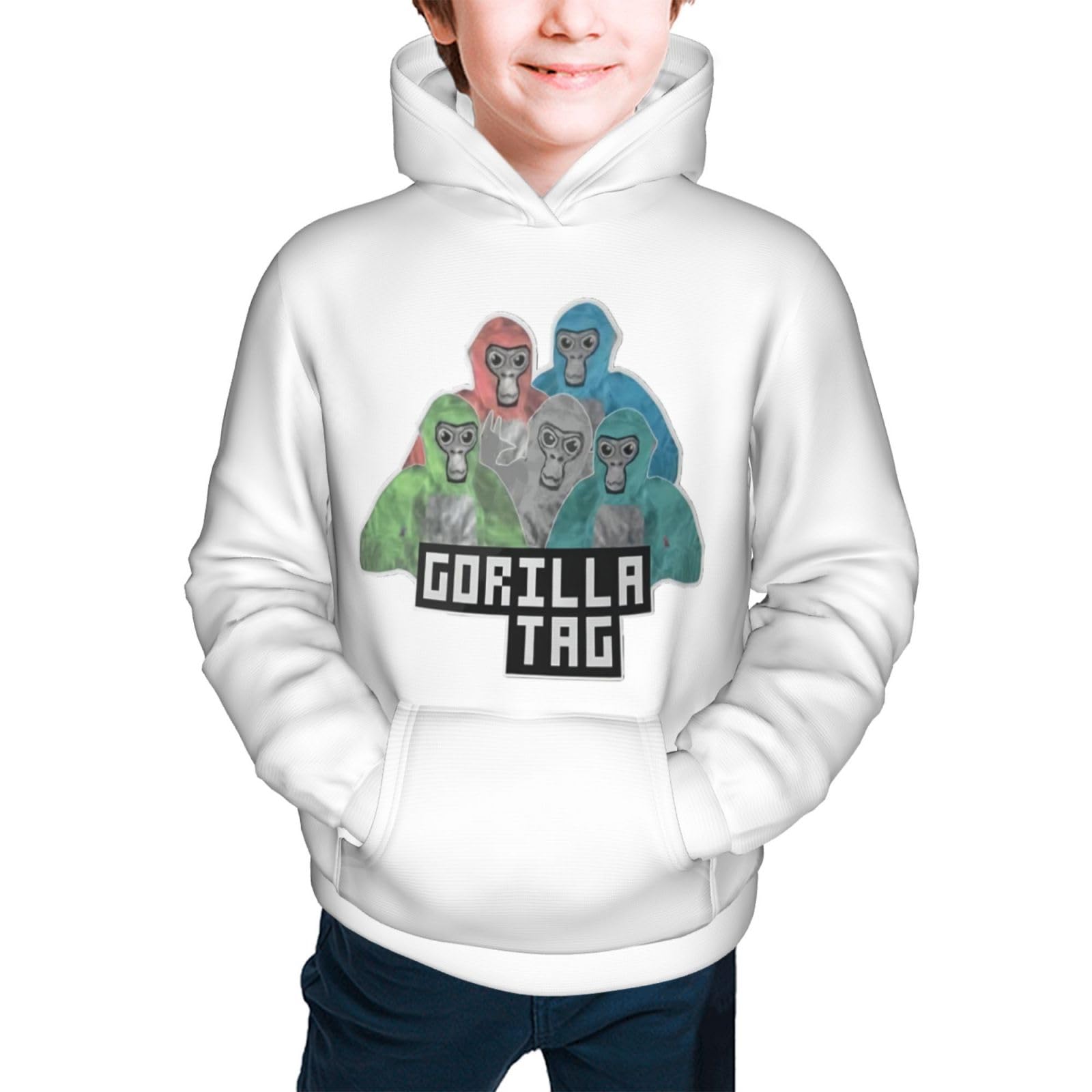 Melbrakin Unisex Kids A 3 Gorilla Tag Hoodies For Kids Teens Sweatshirts Pullover With Pocket Classic Casual Hoodie For Boys Or Girls