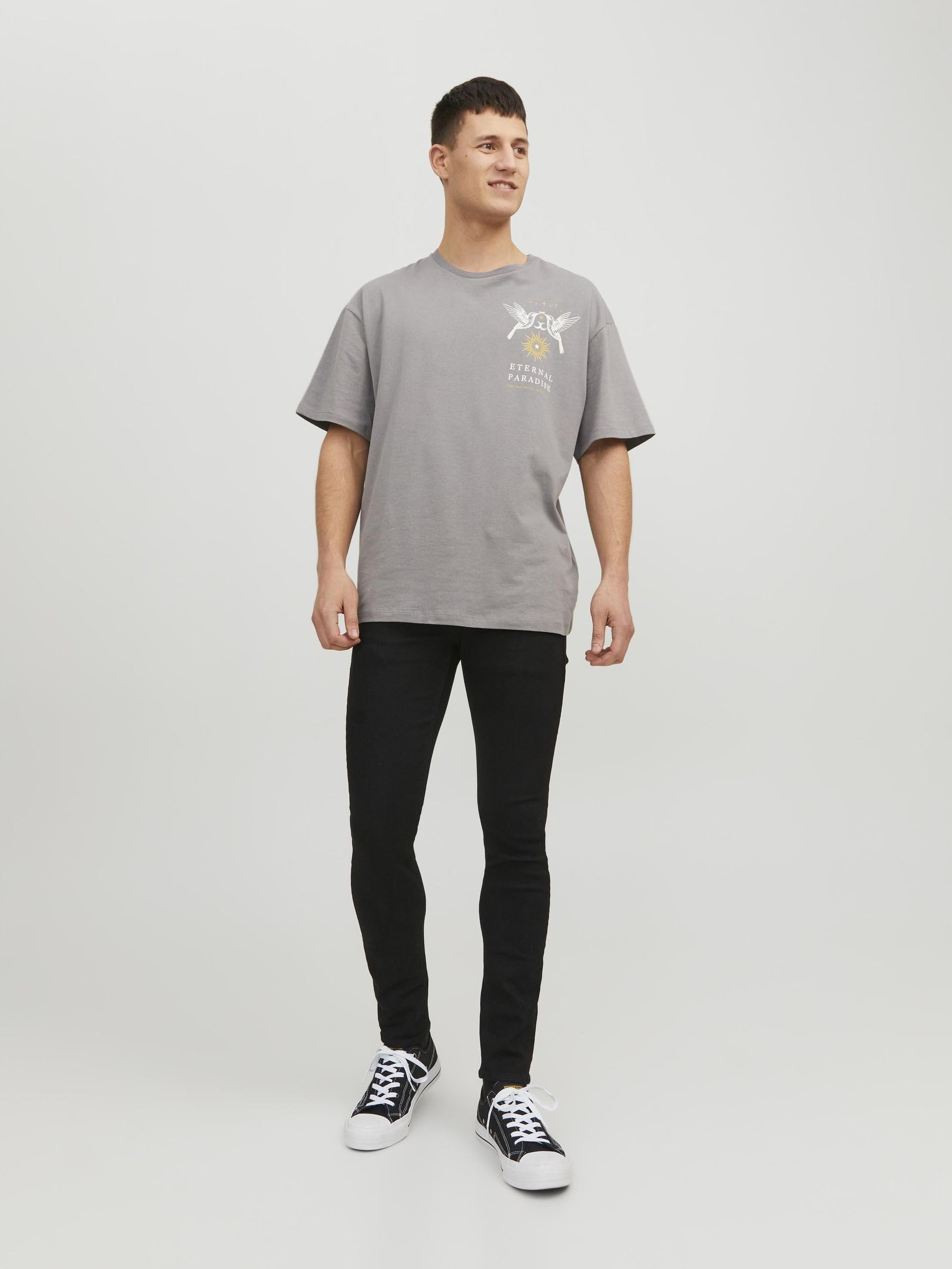 JACK & JONES Liam - Pantalones de mezclilla ajustados para hombre, tela elástica de alta preformance para todo el día, cómodos, con cremallera