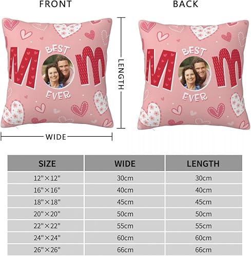 Miniatura 2 de Fundas de almohada personalizadas con la mejor mamá de todos los tiempos, carga la imagen de mamá, funda de almohada personalizada para el día de la