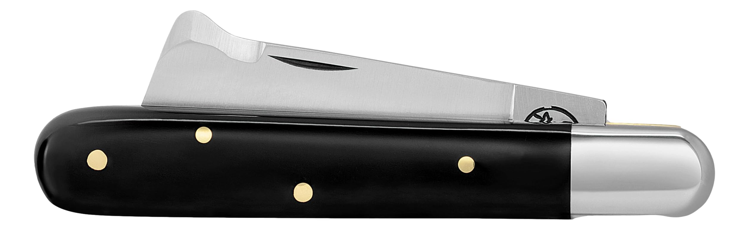 DUE BUOI 203C Coltello da Innesto Professionale Alberi da Frutto e Giardinaggio Acciaio Inossidabile Böhler N690 Manico in Corno