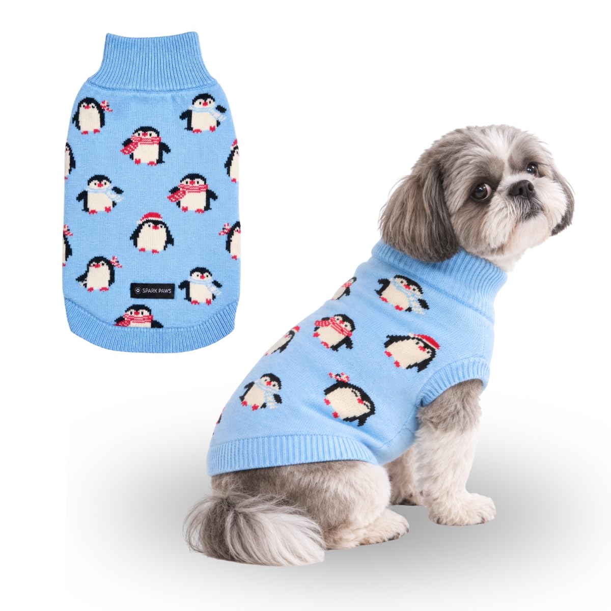 Spark Paws Knit Dog Sweater - Winter Dog Clothes, Small Medium Large