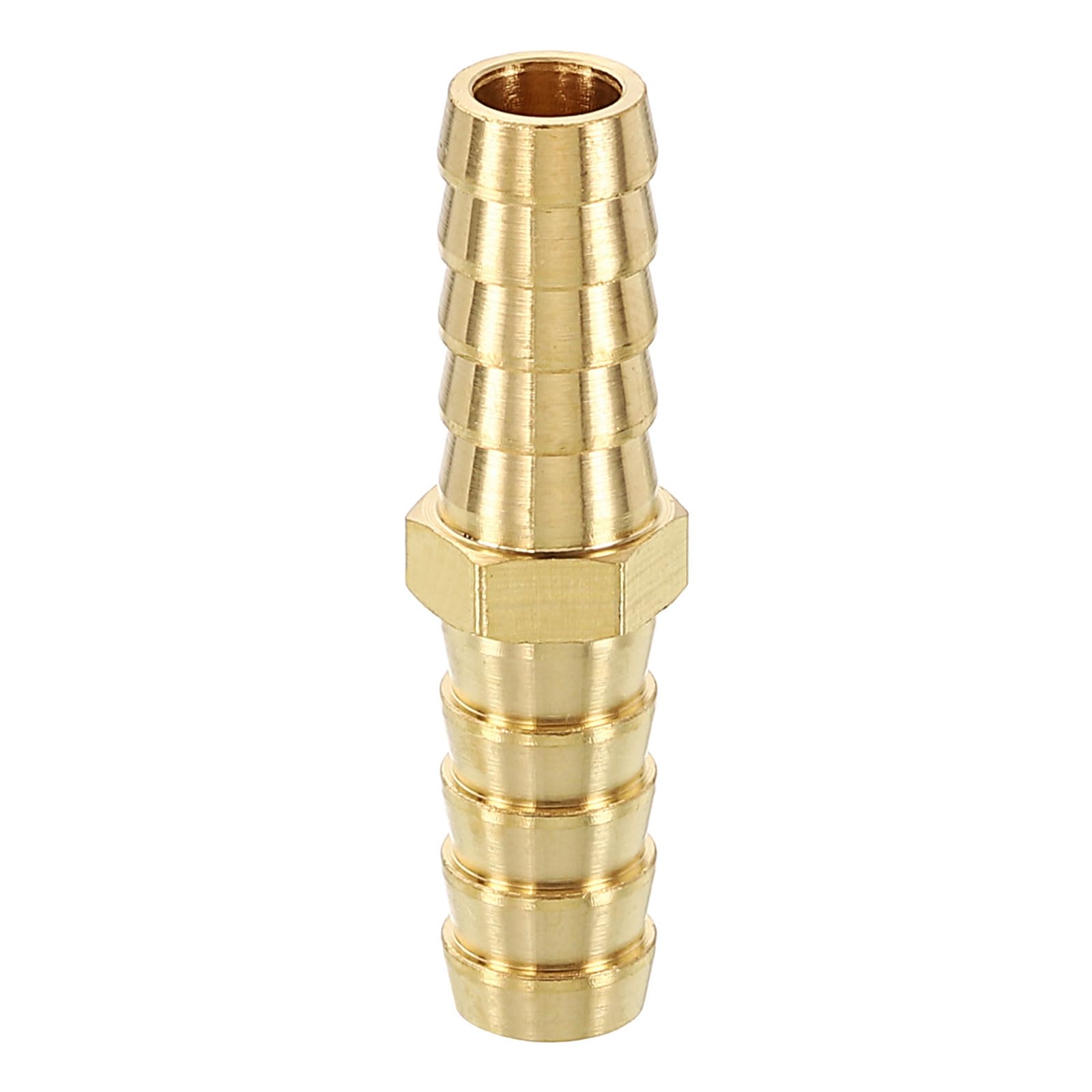 METALLIXITY 10Pcs Brass Hose Barb to Adapter 3/8" Barb x 3/8" for Automotive Motorcycle, Marine, Truck, RV Fuel Systems