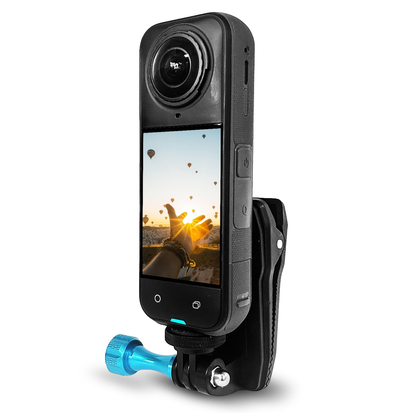 backpack strap mount quick clip mount compatible with insta360 x5/x4/x3/x2,go pro hero 13 session black xiaoyi 4k sjcam yi sports action camera shoulder and hat quick release clamp body cam holder