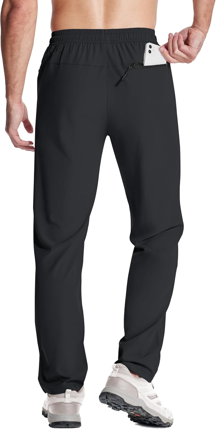 MAGNIVIT Sweatpants Track Pants Mens Athletic Stretch Pants with Zipper Pockets Quick Dry Joggers for Workout Running - Image 2