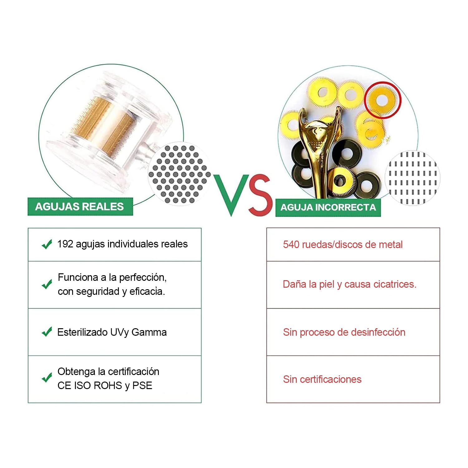 KOI BEAUTY profesional Derma Roller 1.0 - Microneedle Roller individual de titanio real 192, Microneedling Roller para cara, cuero cabelludo y cuerpo, Micro Needle Roller masculino y femenino