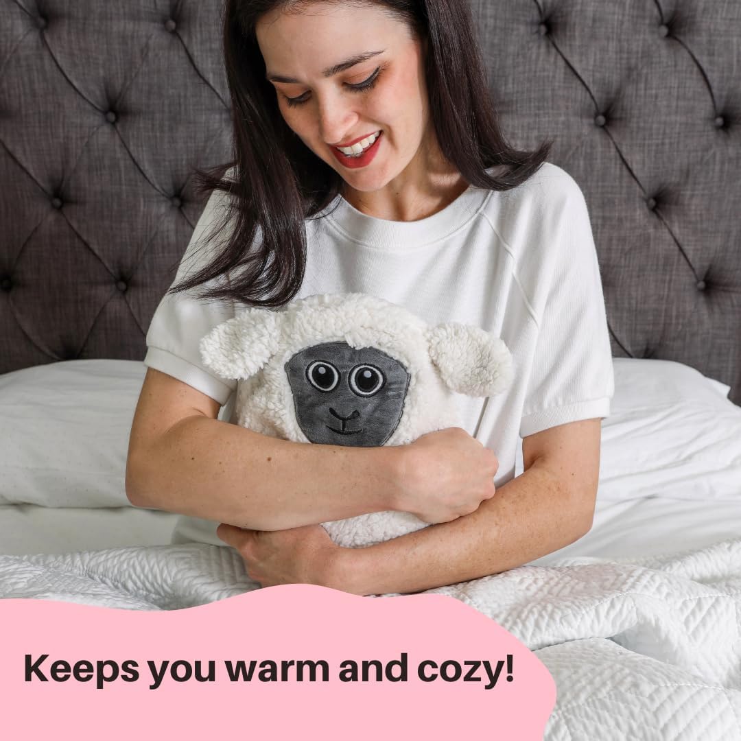 Microwave Heating Pad for Pain Relief - Cozy Sheep Microwavable Heating Pad Stuffed Animal for Cramps, Back Pain, Neck Shoulder, Muscles, Knee, Joints, Natural Heat Pack Moist Heat Gifts for Women - Image 7
