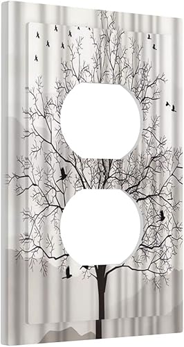 Miniatura 42 de Puerta de castillo de madera de mediados de siglo, estilo griego, cubierta de interruptor de luz de palanca individual, placa decorativa de pared