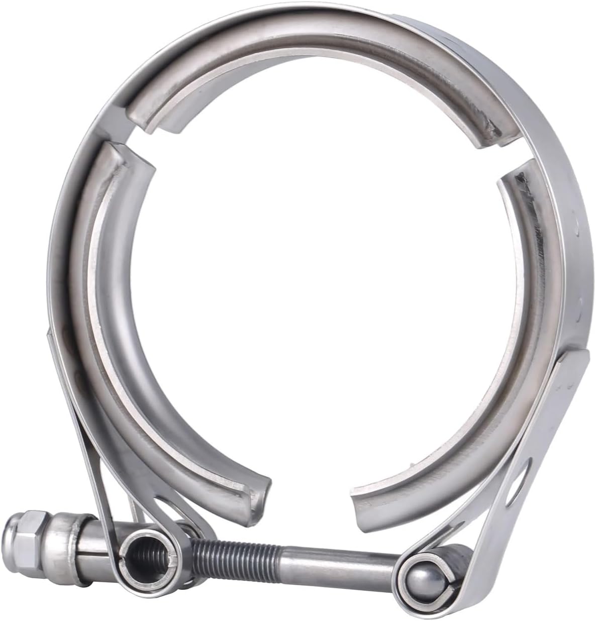304 Stainless Steel 1.5~6 Inch 51 63 76 mm Standard V Band Clamp Exhaust Pipe Vband Clamp V Clamp (Color : 44.5mm 1.75 inch)