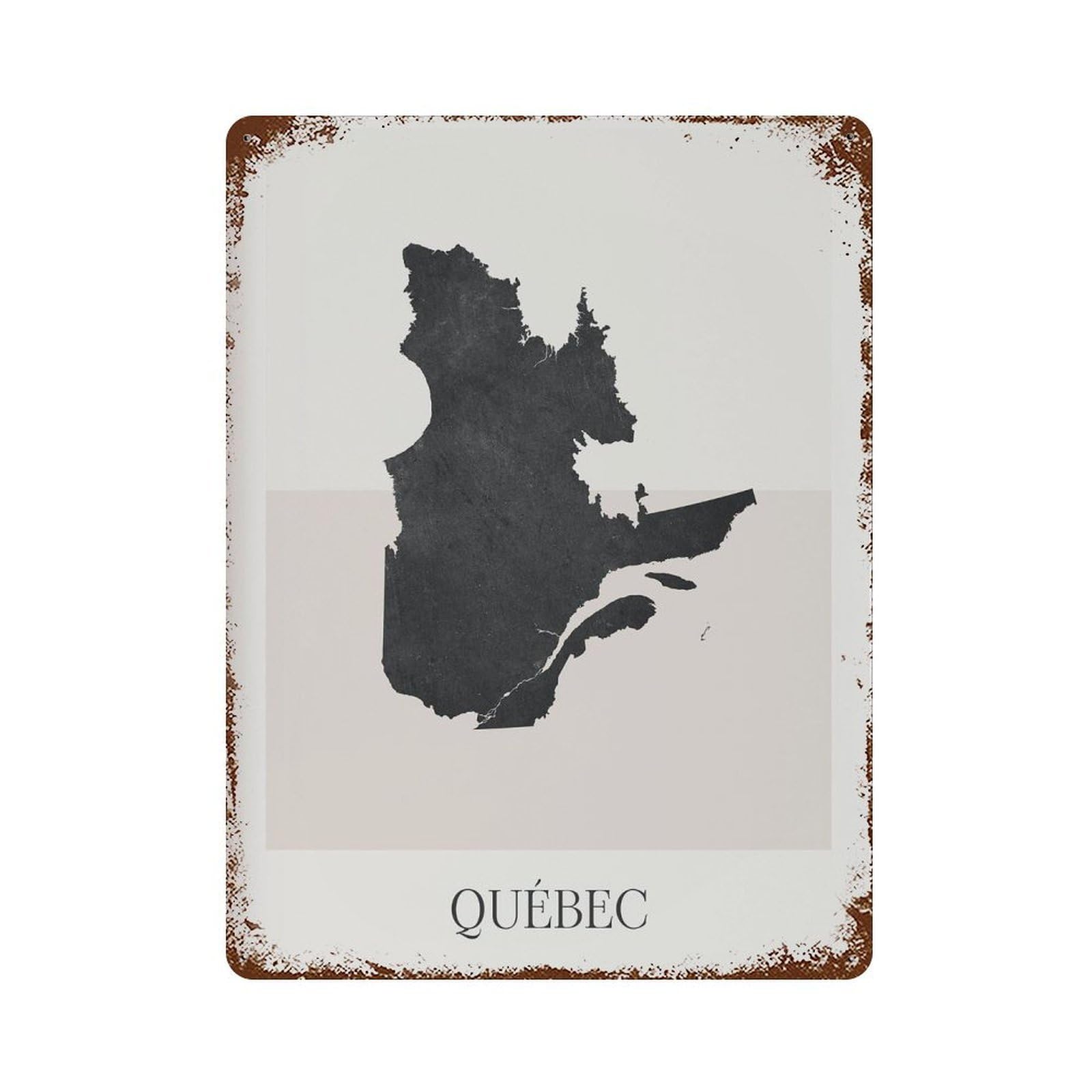 xiaoxiaoshen Quebec Map Minimalist Boho Canada Decor For Home Or Gift Wall Decor Art Metal Tin Poster Modern Home Decor Art Home Bar Shop Decorations Vintage Sign 40x30cm