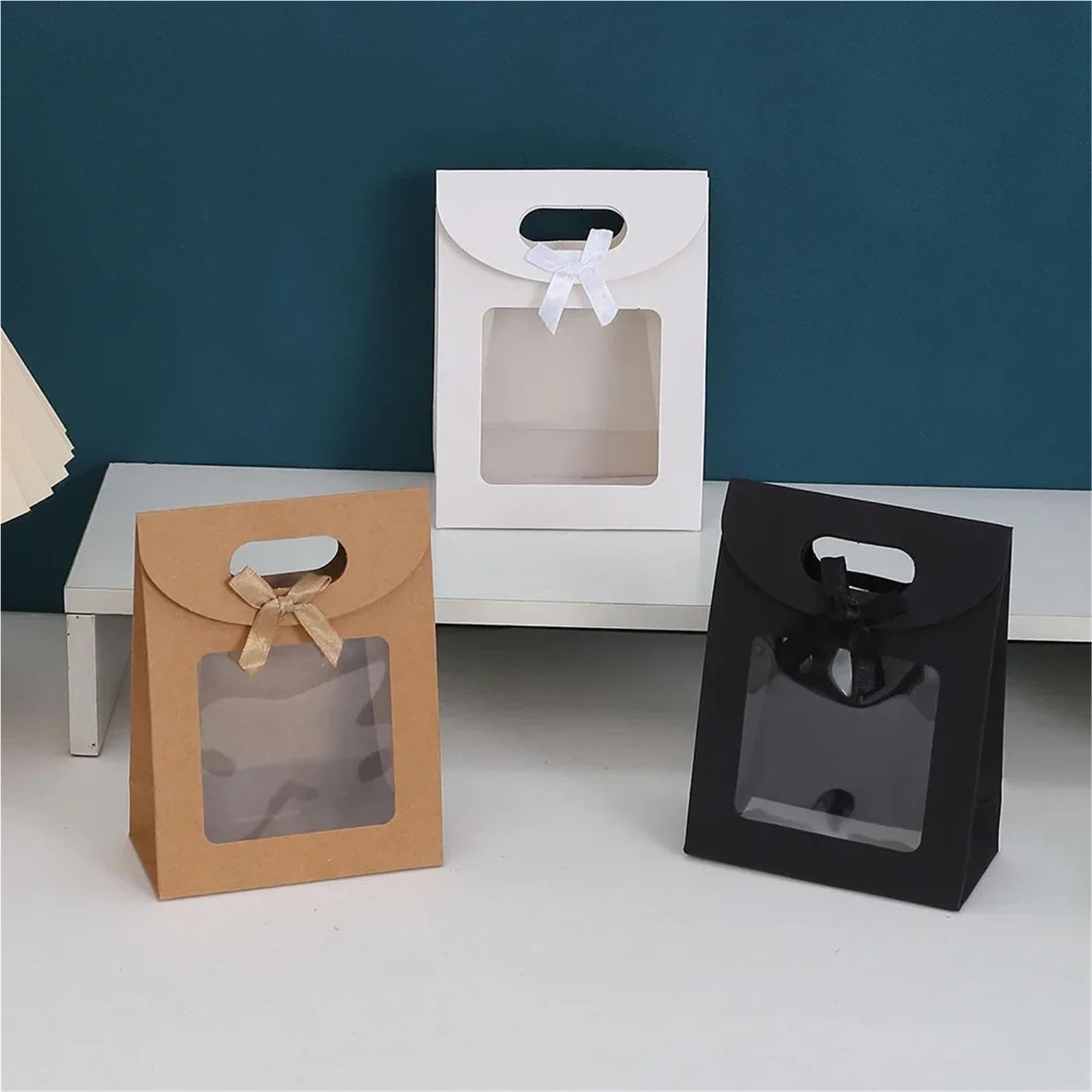 Bolsas Regalo Bolsa de regalo con ventana transparente 10/20 piezas