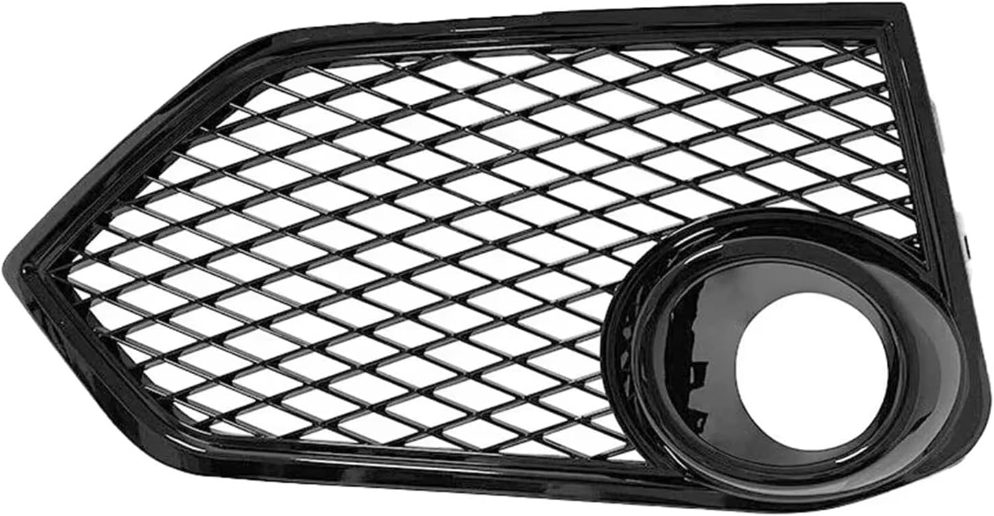 Car Front Bumper Mesh Fog Light Cover Compatible For Honda for And for Civic 2016-2021 Gloss Black Lamp Guard Protector Body Kit(Right) (Left)
