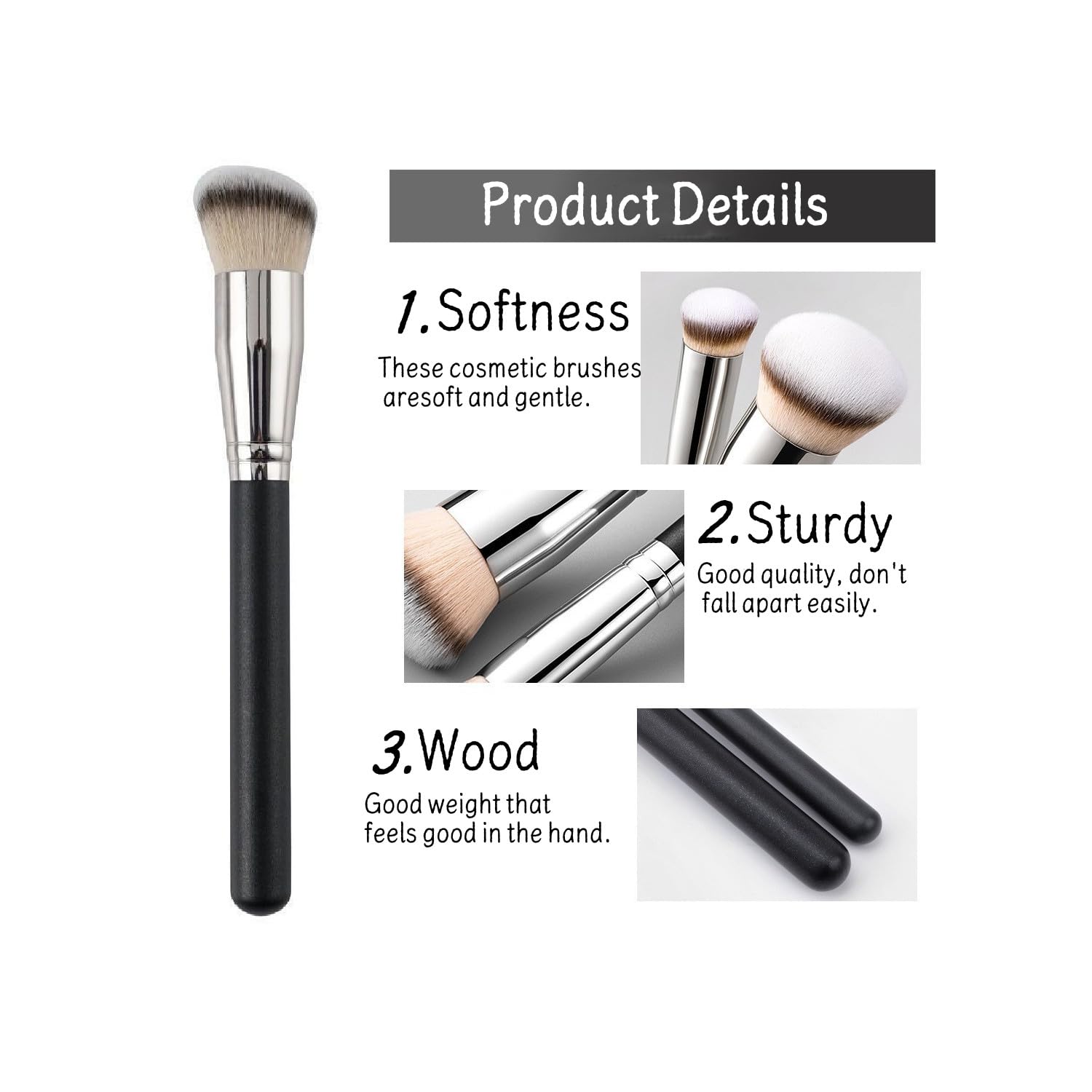Tecerrity Makeup Brushes Set- 12Pcs Foundation Brush Eyeshadow Face Make up Brush Gifts Kit