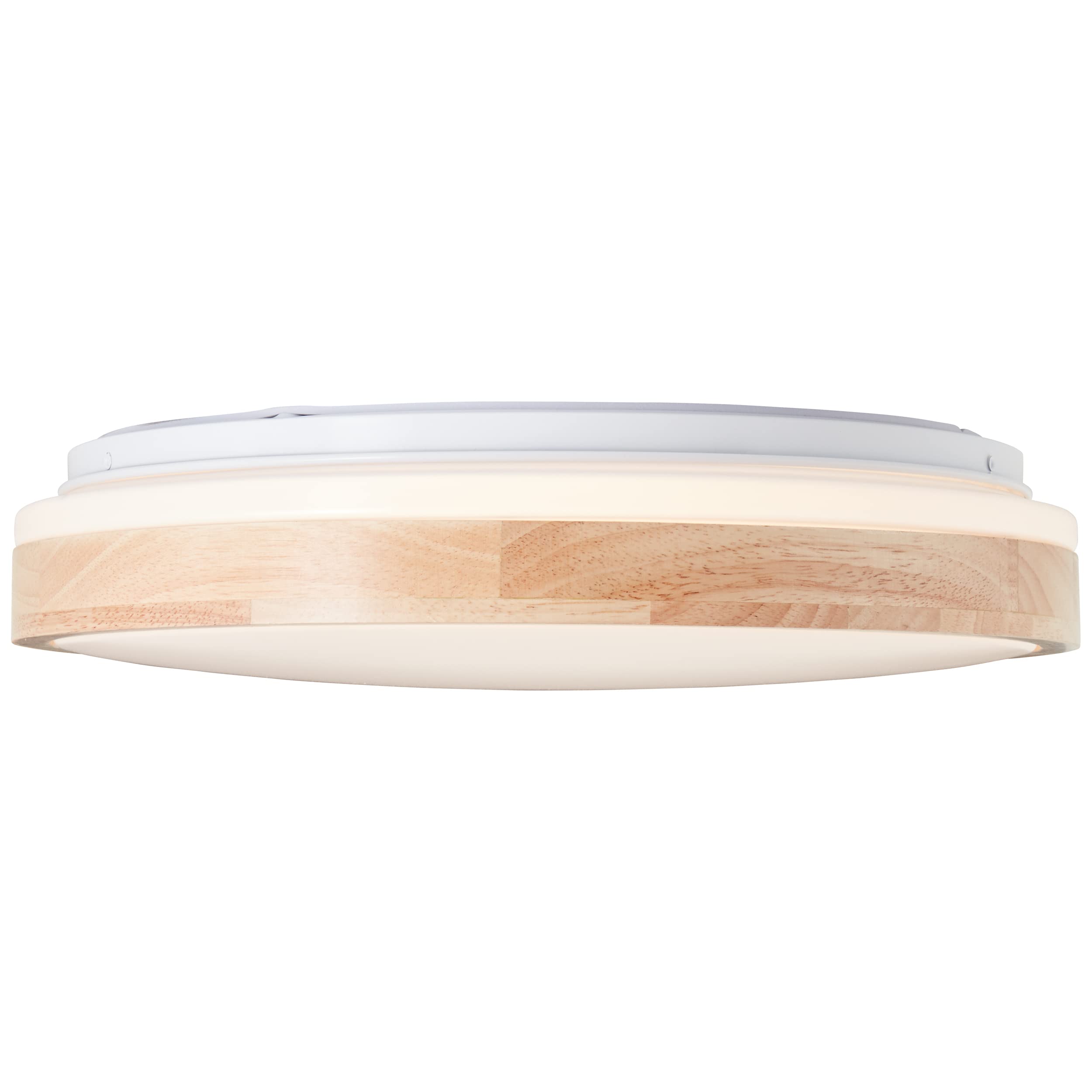 Brilliant Brodsky - Plafón LED (38 cm, madera clara/blanco, metal/madera, 1 LED integrado, 24 W, flujo luminoso: 2500 lm, color de la luz: 3000 K)