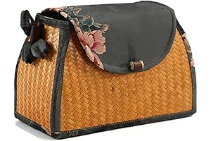 Small Handmade Bamboo Woven Women's Crossbody Bag