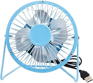 UJYUY Mini USB Desktop Fan, Silenzioso Ventilatore da Tavolo Portatile, Rotazione a 360 °, Piccolo Ventilatore Personale per casa, (Color : Blue)