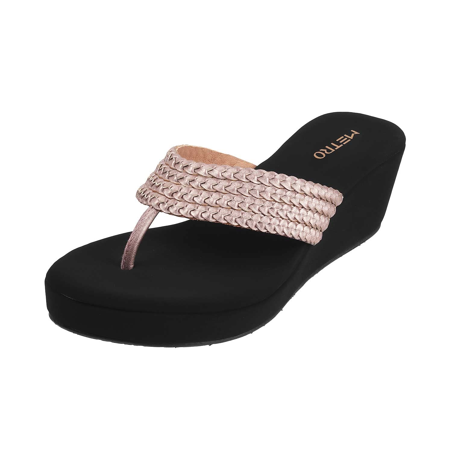 Metro Womens Synthetic Rose Gold Slip Ons (Size (7 UK (40 EU)) (B09QLJ31W8) Amazon Price History, Amazon Price Tracker