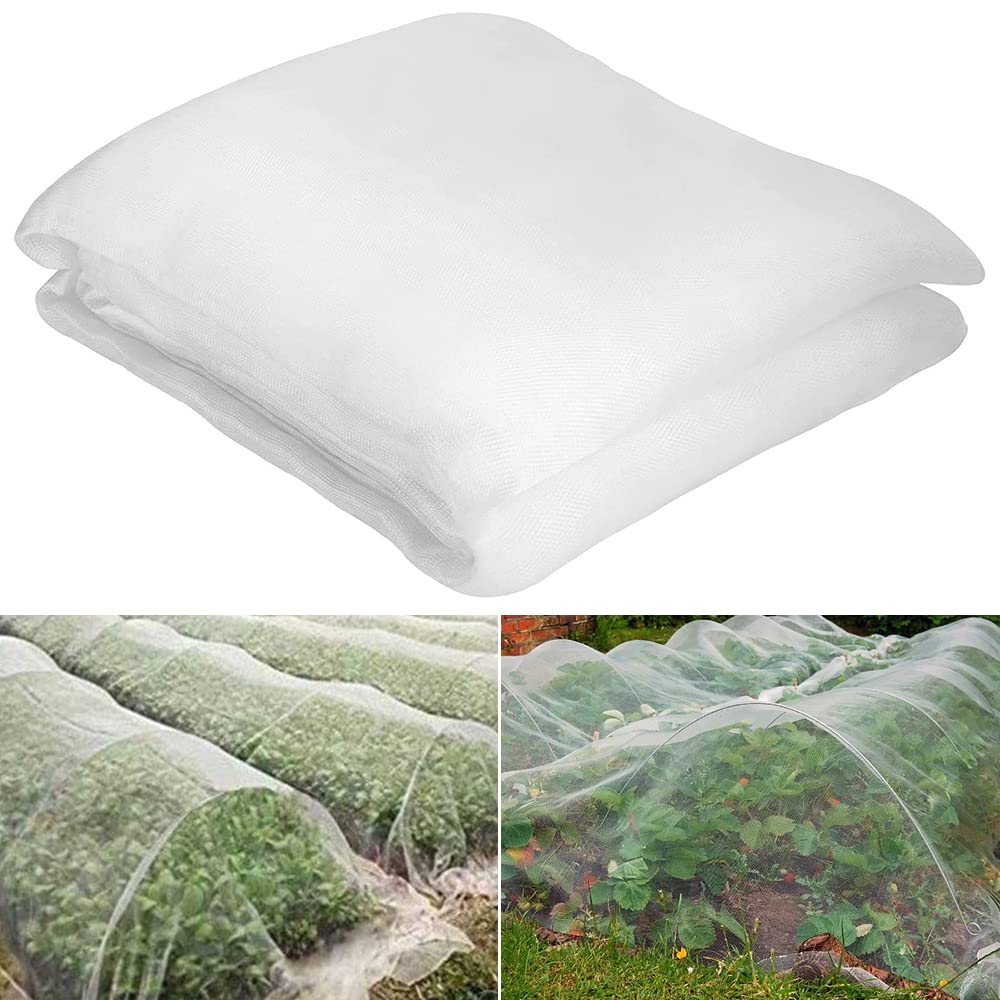 Fine Mesh Butterfly Garden Netting - 40 Mesh per Inch for Vegetable Plants, Fruits & Crops - Greenhouse & Raised Bed Protection - Birds Protection (2*3m)