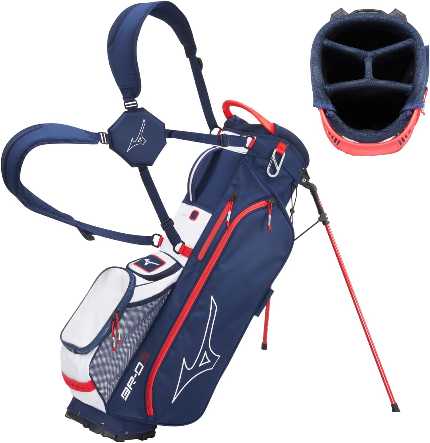Mizuno BR-D3 Stand Golf Bag Navy/Red