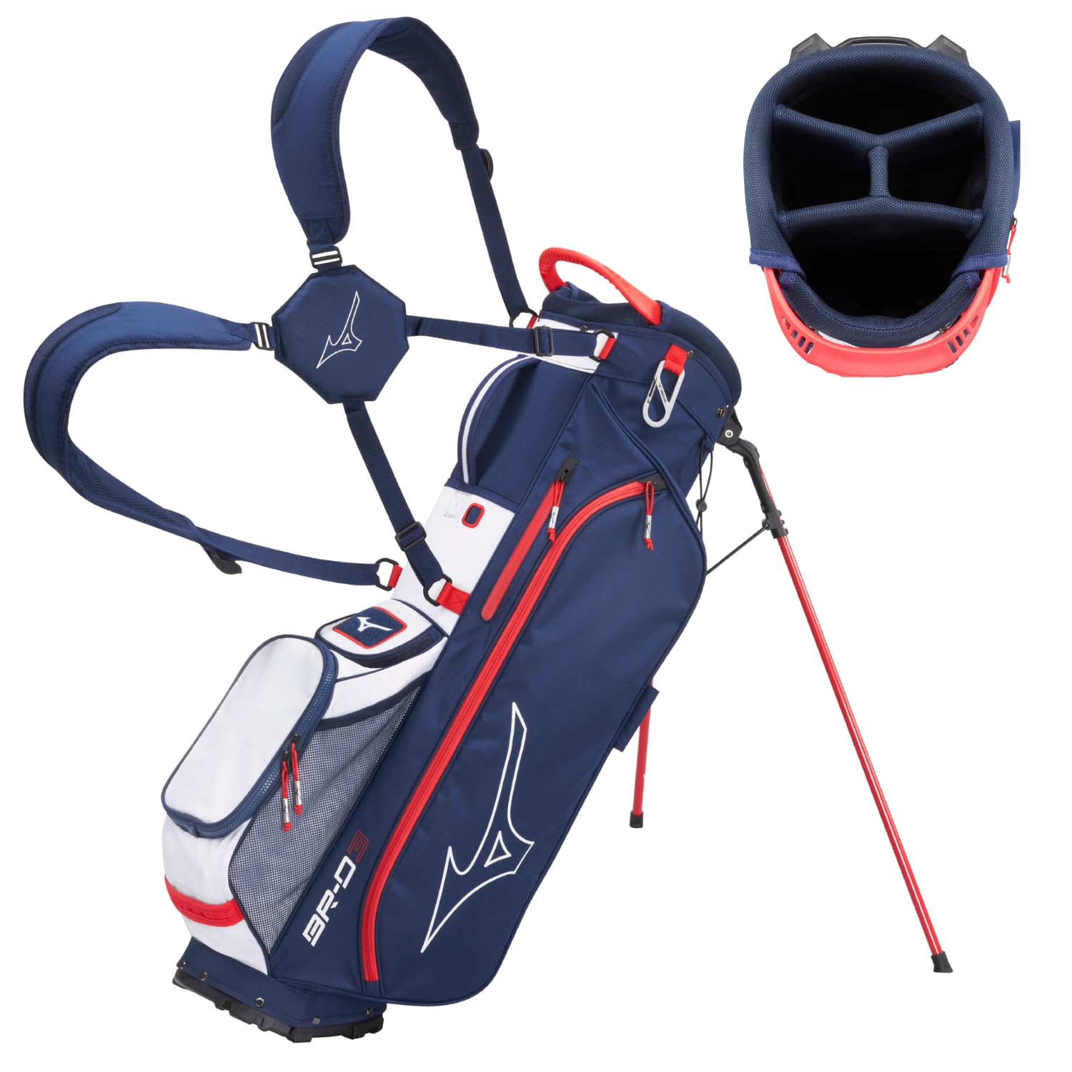 Mizuno　ミズノ　スタンドバッグ　ブラック BR-D3 Amazon.co.jp: ミズノ BR-D3 スタンドゴルフバッグ | 8 1/2インチ