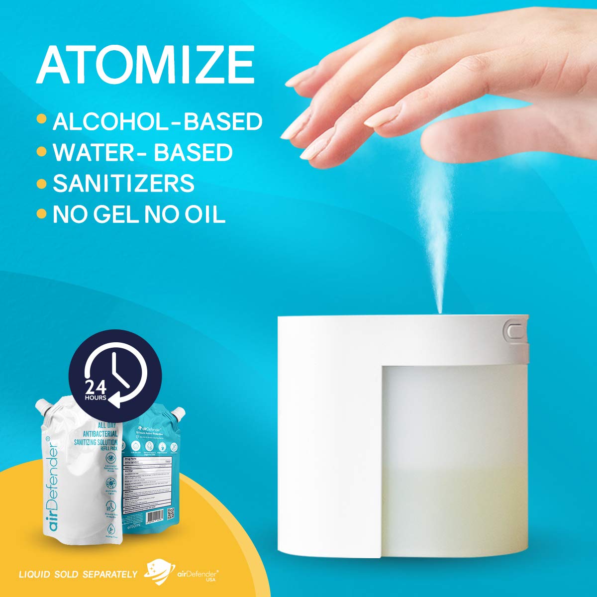 Mini Hand Sanitizer Spray Machine Dispenser Rechargeable Adjustable